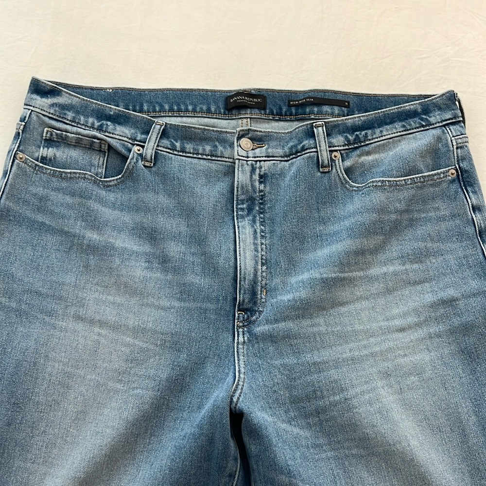 Banana Republic Slim, High Rise Medium Wash Denim